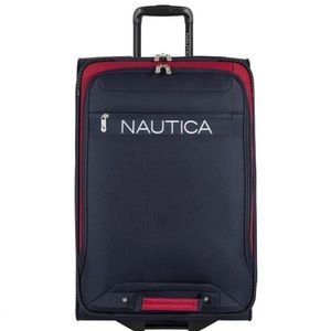 HAYES POINT 32” EXPANDABLE LUGGAGE IN NAVY/RED